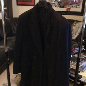Vintage Loro Piana Cashmere Overcoat Navy